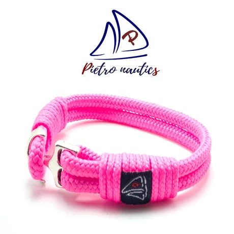 pietro-nautics-neon-rozsaszin-szinu-vitorlas-karkoto-4mm-horgonyos-2soros