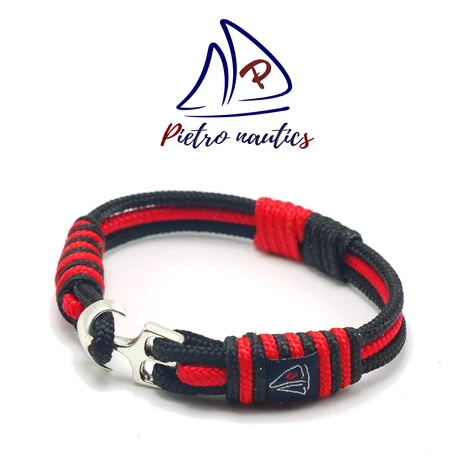 pietro-nautics-fekete-piros-szinu-vitorlas-karkoto-3mm-horgonyos-3soros